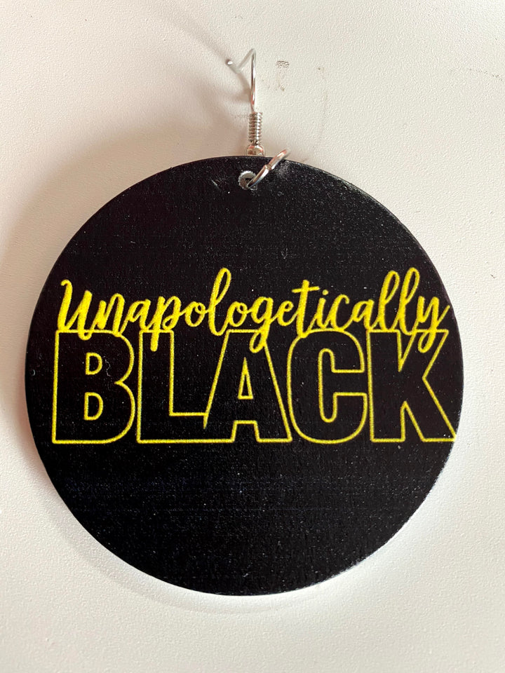 'Unapologetically Black' Earrings | Afrocentric Earrings | Natural Hair Earrings | Afrocentric Jewelry