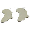 natural (paintable) map of africa earrings