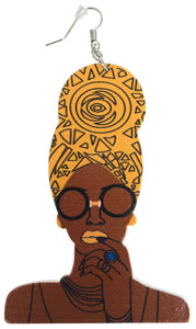 orange headwrap mami | head wrap mommy | natural hair earrings | headwrap | head wrap | afrocentric | jewelry | fashion | accessories | Agki Latest African Fashion, African Prints, African fashion styles, African clothing, Nigerian style, Ghanaian fashion, African women dresses, African Bags, African shoes, Nigerian fashion, Ankara, Aso okè, Kenté, 